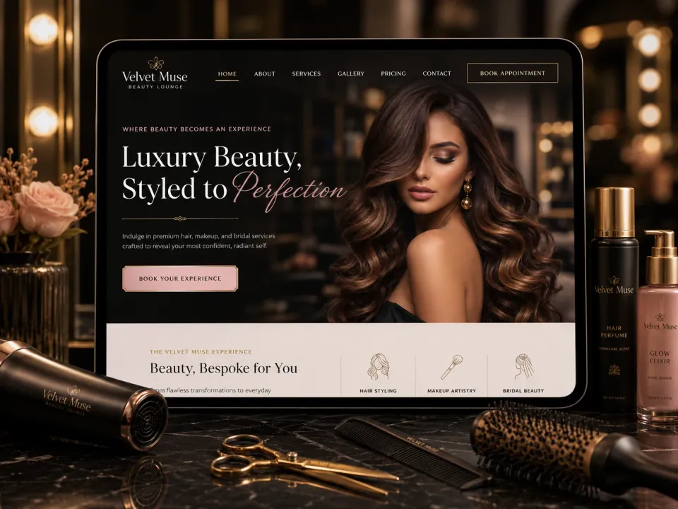 Sitio web · Salón de belleza