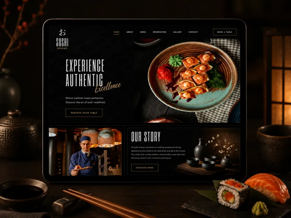 Sitio web · Sushi