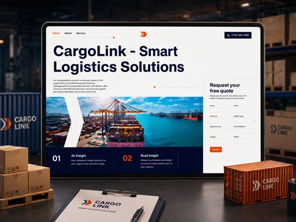Sitio web · Logística y transporte